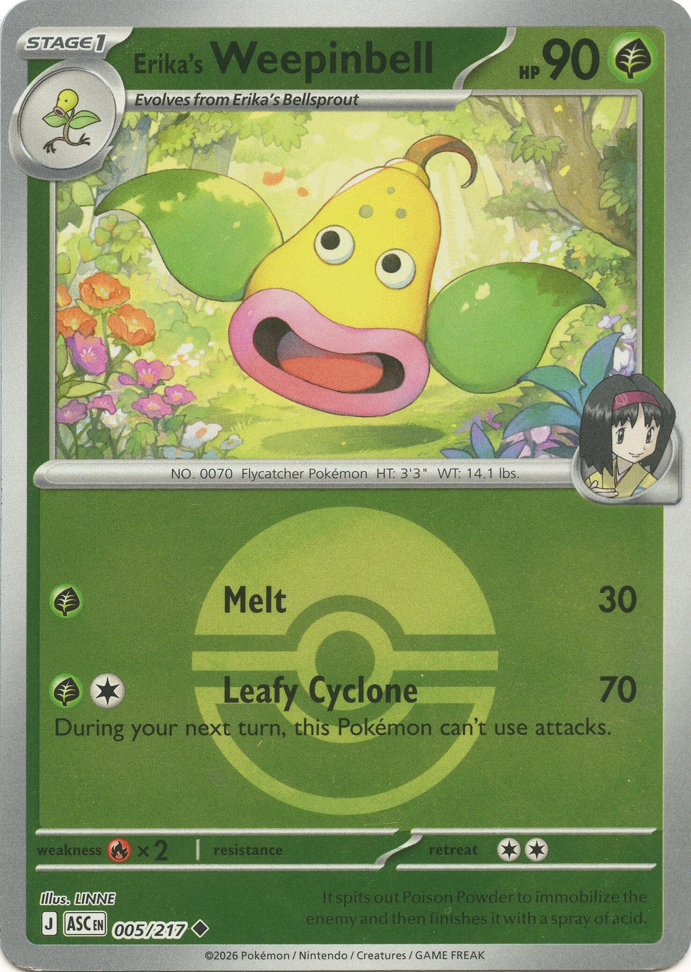Erika's Weepinbell (Poke Ball) [ASC - 005/217]