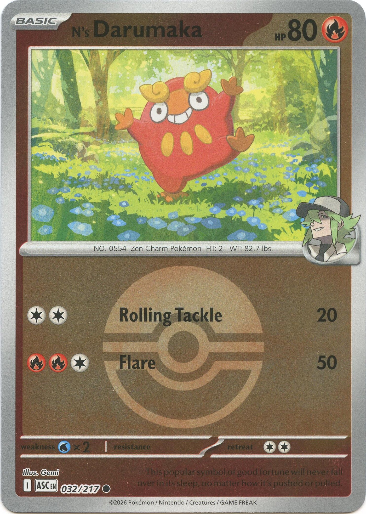 N's Darumaka (Poke Ball) [ASC - 032/217]