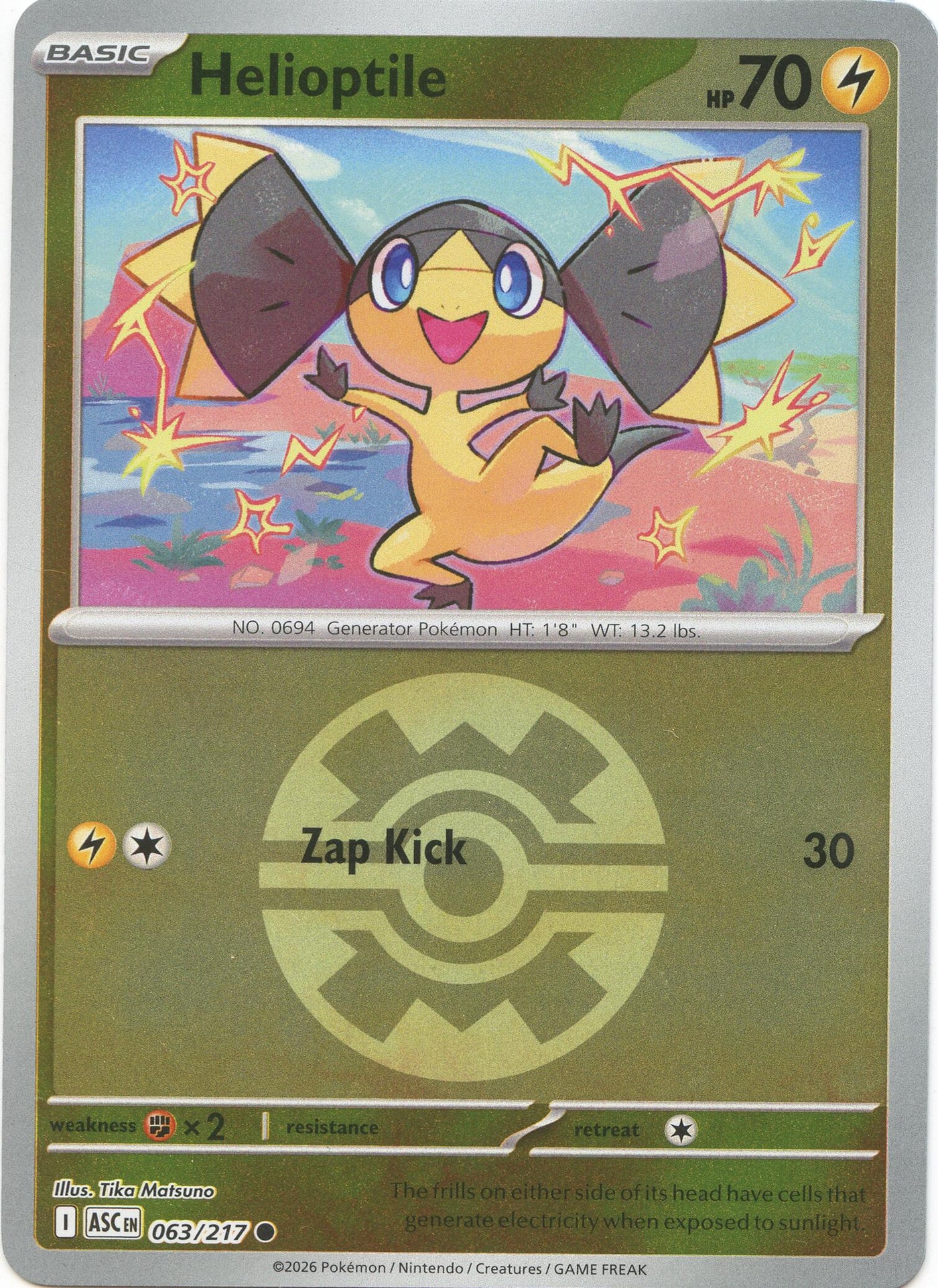 Helioptile (Quick Ball) [ASC - 063/217]