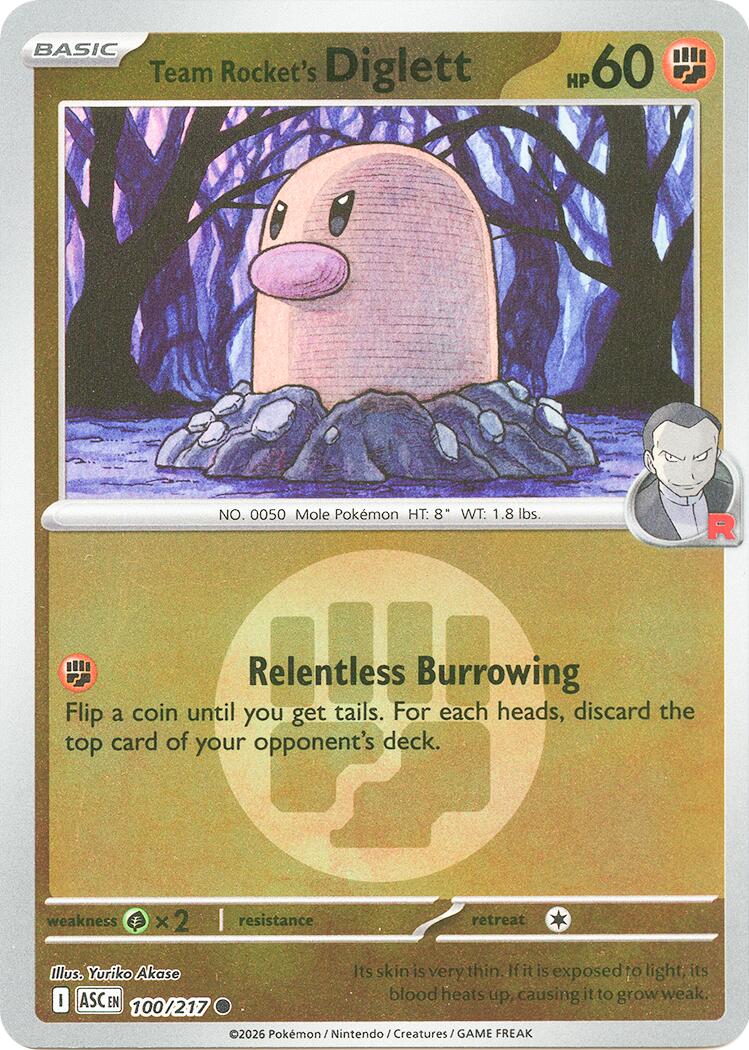 Team Rocket's Diglett (Energy Symbol Pattern) [ASC - 100/217]